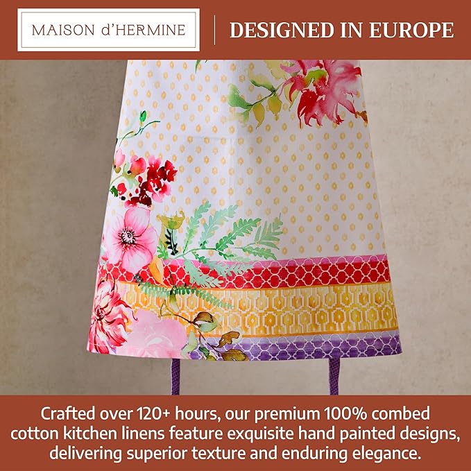 Maison d' Hermine 100% Cotton Apron for women with Pocket Kitchen Chef Apron for Men Cooking Mothers Day Gifts