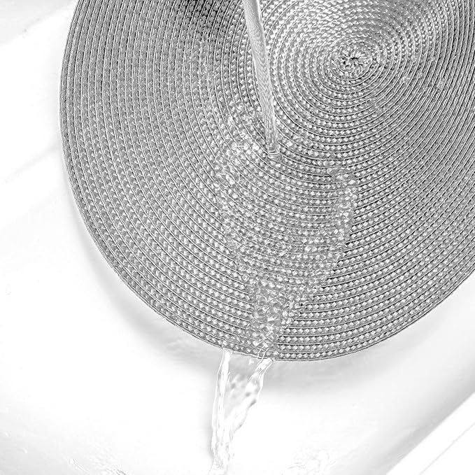 AHHFSMEI Round Placemats Set of 6 Heat Resistant Washable Non-Slip Woven Braided Table Mats for Dining Table Kitchen & Home Decor (Grey B)