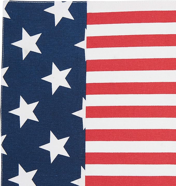 C&F Home American Flag Stars & Stripes 100% Cotton Single Placemat 13" x 19" Versatile Summer 4th of July USA Patriotic Independence Day Americana Machine Wash Decor Decoration 13" x 19" Blue, Red