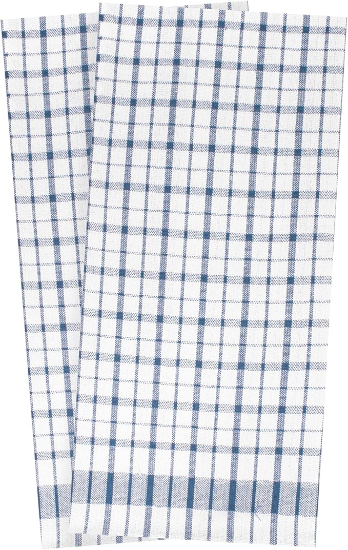 Ritz Wonder Towels, 30" x 20", 100% Cotton Kitchen Towels, Highly Absorbent, Large Size, Finely Woven, Lint Free, Streak Free Cleaning, Easy Care Towel Set, 2-Pack, Federal Blue