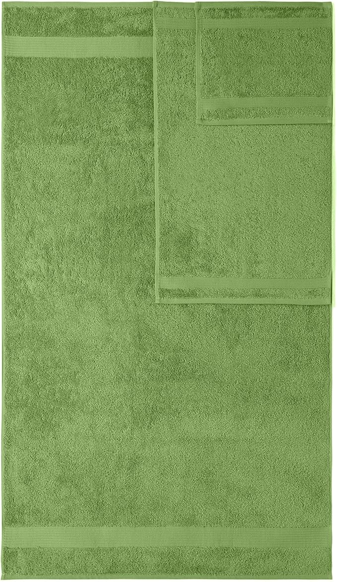 Classic Turkish Towels CTT - Premium 4 Piece Bath Towel Set, Made with 100% Turkish Cotton, Quick Drying, Highly Absorbent & Comfy Towels for Spa & Hotel | 30"x54" (Green)