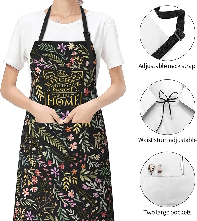 Funny Apron Polyester Grooming Aprons with Pocket for Cooking Kitchen Grilling Adults