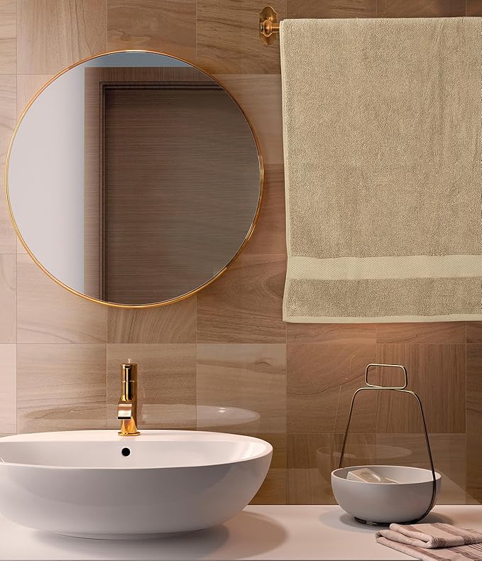 Oakias 2 Pack Bath Sheets Towels – 600 GSM Large Bath Towels 35x70, 100% Ring-Spun Cotton – Extra Soft, Highly Absorbent & Quick-Drying | Bathroom Hotels, Gym & Spa, Beige