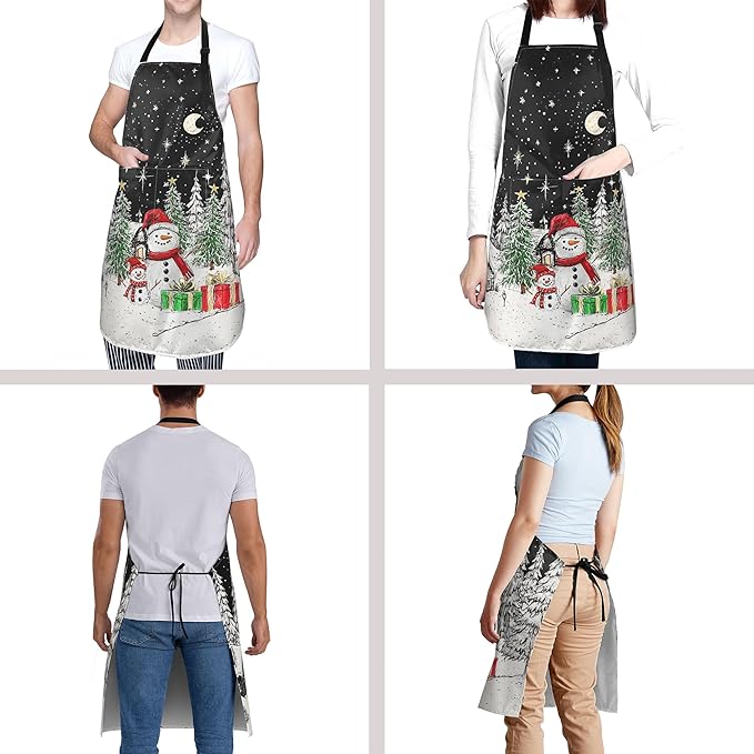 Funny Apron Polyester Grooming Aprons with Pocket for Cooking Kitchen Grilling Adults