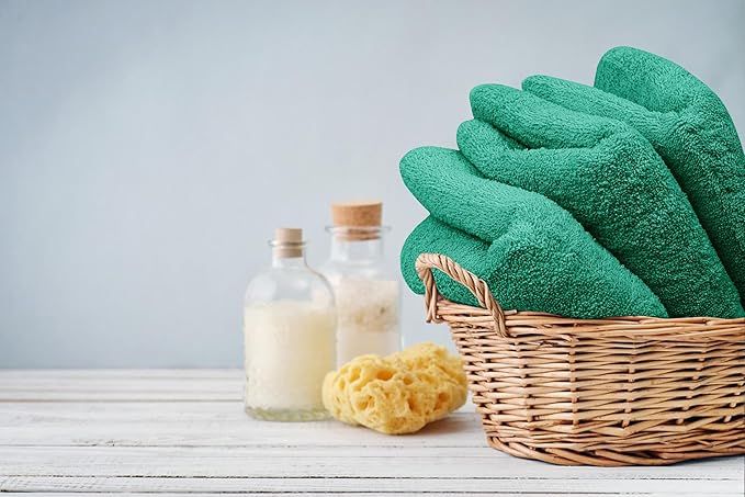 Premium Hand Towels Pack of 6 (16" x 30”) 100% Combed Ring Spun Cotton | Highly Absorbent Hand Towels Set | Ultra Soft for Home, Gym & Spa (Sea Green)