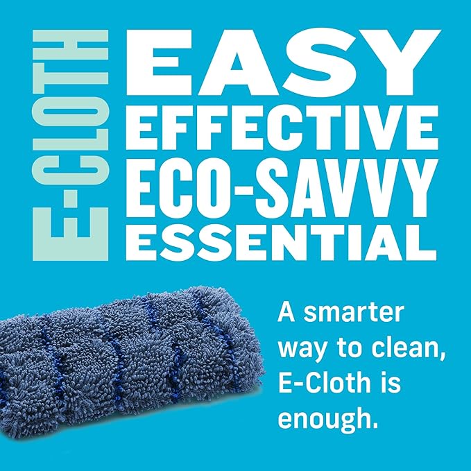 E-Cloth Kitchen Dynamo, Premium Microfiber Non-Scratch Kitchen Dish Scrubber Sponge, Ideal for Dish, Sink and Countertop Cleaning, 100 Wash Guarantee, Blue, 2 Pack