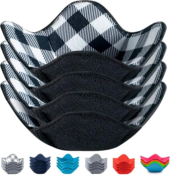 Aticca Microwave Bowl Cozy Holders for Hot Food Set of 4 Hot Pads for Bouillon Cups Multipurpose Heat Proof Plate Holder