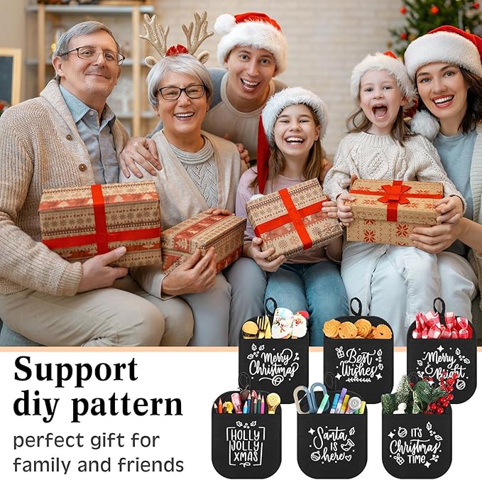 Hoolerry 30 Pieces Pot Holders with Pocket Sublimation 7x9'' Cotton Oven Pot Holders Bulk with Hanging Loops Pads for Kitchen Cook Baking (Black)