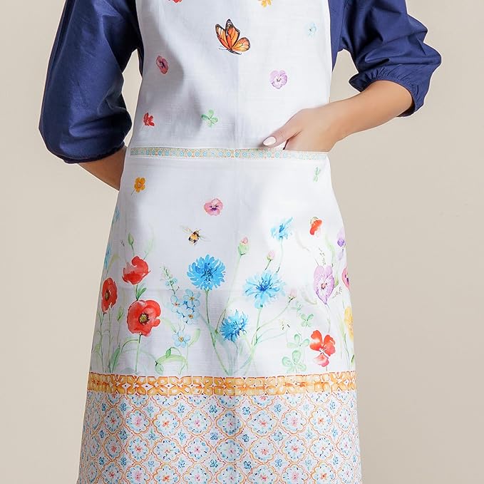 Maison d' Hermine 100% Cotton Apron for women with Pocket Kitchen Chef Apron for Men Cooking Mothers Day Gifts