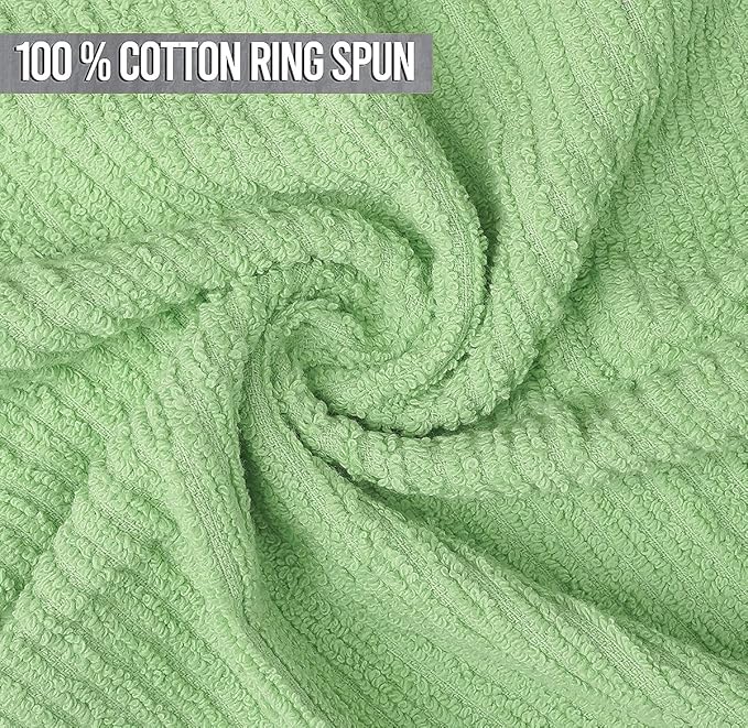 Softolle Bar Mop Towels, Pack of 12-16x19 Inches - 100% Cotton Super Absorbent Towels, Multi-Purpose for Home and Bar Cleaning (Light Green)