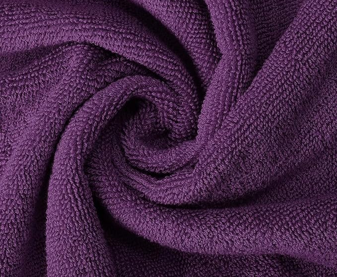 Oakias Premium Towel Set 600 GSM 6 Piece Plum - 100% Ring Spun Cotton Highly Absorbent Towels Set - Super Soft Bathroom Towel Set - Hotel Quality Double Stitched Hem - Ideal for Hotels, Spa, Gyms