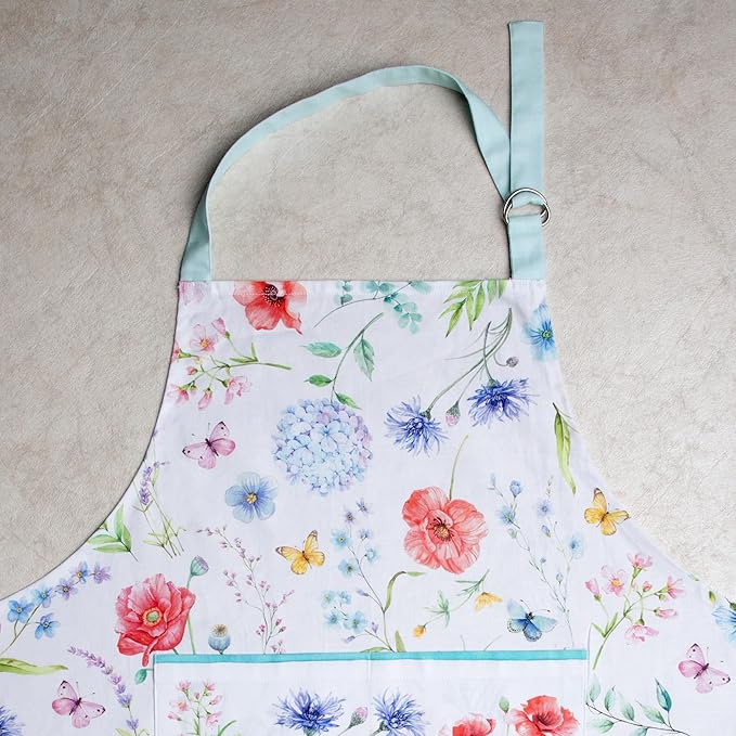 Maison d' Hermine 100% Cotton Apron for women with Pocket Kitchen Chef Apron for Men Cooking Mothers Day Gifts