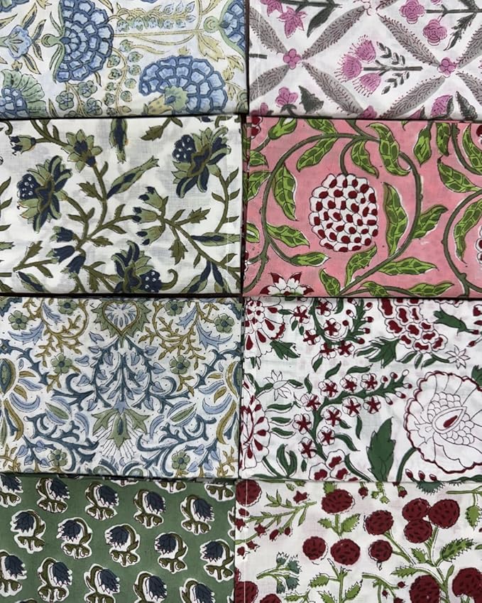 Ridhi Napkin, Kitchen Towels, Table Decor, Table Linen, Cotton Napkins, Cloth Napkins, Set of 6, Size 20"x 20", Block Print Lunch, Dinner Napkins