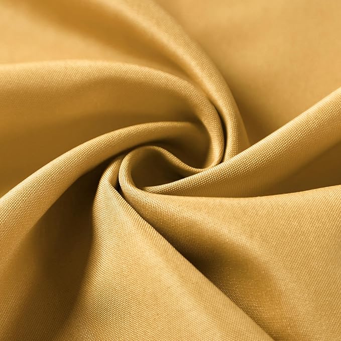 Bailarina Cloth Napkins Set of 120,17x17 inches Dinner Napkins Cloth Washable,Polyester Square Table Cloth Napkin Bulk with Hemmed Edges Ideal for Banquets, Parties and Weddings-Gold