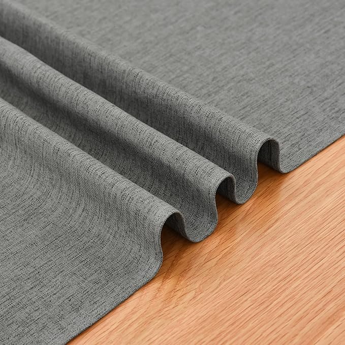 Farmhouse Rustic Table Runner Charcoal Faux Linen Table Runners Water Resistant Table Runner 60 inches Long for Living Room Dresser Bedroom Kitchen Dining Party 13x60 Inch