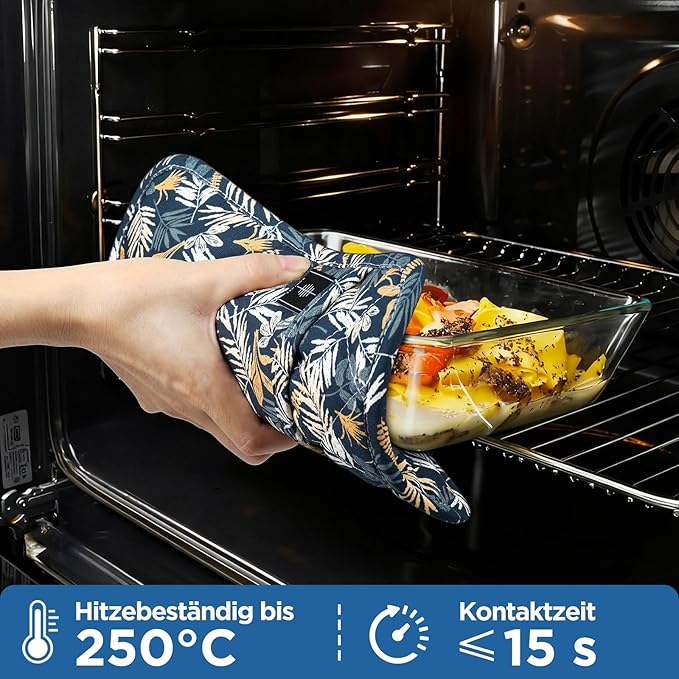 BONTHEE Pot Holders for Kitchen Heat Resistant Hot Pads for Countertops Oven Pot Holders Cotton Potholders for Kitchen Cooking Baking - 2PCS