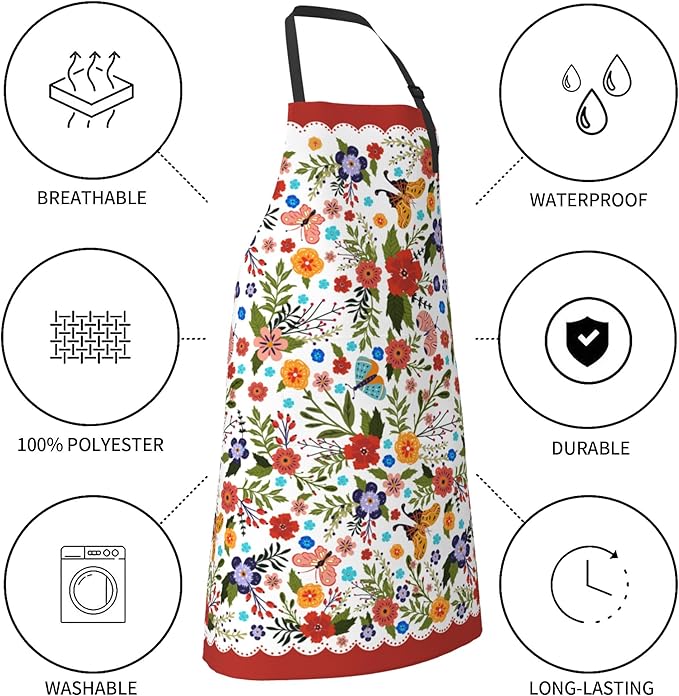 Funny Apron Polyester Grooming Aprons with Pocket for Cooking Kitchen Grilling Adults