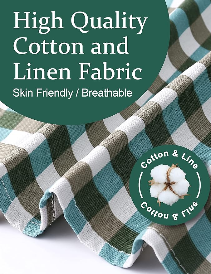 Big Plus Size Aprons for Women with Pockets Cotton Linen Baking Kitchen Cooking