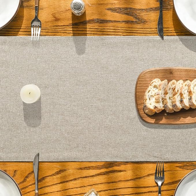 Artoid Mode Light Brown Table Runner, Seasonal Fall Washable Kitchen Dining Table Decoration for Home Party Decor 13x48 Inch