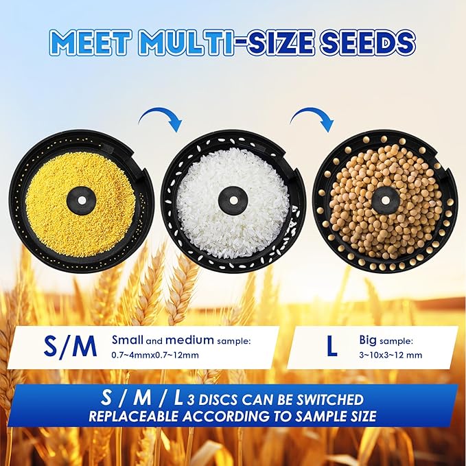 CGOLDENWALL 3Plate Automatic Multi-functions Touchscreen Seeds Counter Machine With Data Storage, Adjustable Speed/Brightness, High Precision Counting for Various Shapes Cereals Seeds Grain