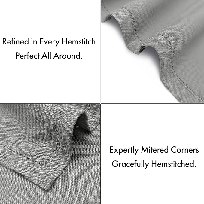 Ruvanti Cloth Napkins Set of 12, 100% Cotton High GSM 18x18 Inches, Hem Stitched Corners, Soft, Washable, Highly Durable & Absorbent, Perfect for Parties, Christmas, Thanksgiving Dinners – Wild Dove