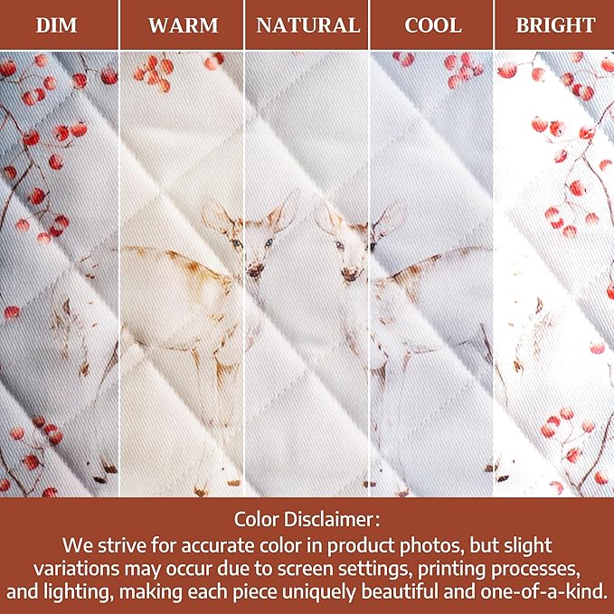 Maison d' Hermine Pot Holders 100% Cotton Heat Resistant Potholders 8" x 8" Hot Pads with Loop for Thanksgiving Christmas Decorations BBQ Cooking Handling Hot Pans (Pack of 1, Fairy Tale Forest)