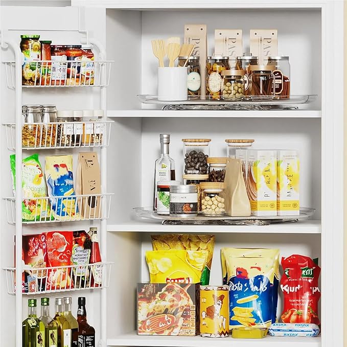LAMU Lazy Susan Organizer 14.56''x11'' for Refrigerator Organizers and Storage Fridge Organization, Turntable Condiment Organizer for Kitchen, Table Top, Cabinet, Pantry, Countertop, 1 Pack