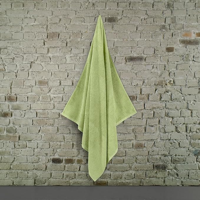 Classic Turkish Towels CTT - Premium Turkish Jumbo Bath Sheet, 100% Turkish Cotton, Absorbent & Ultra Comfy Bath Towel Sheets for Hotel & Spa | 40"x80" (Green)