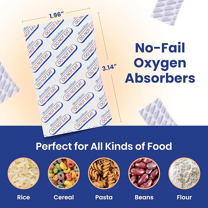Wallaby 2500cc Oxygen Absorbers - 20 Count (Individually Sealed) - for Long Term Food Storage & Survival, Mylar Bags, Canning, Harvest Right Freeze Dryer