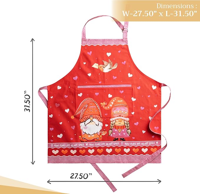 Maison d' Hermine 100% Cotton Apron for women with Pocket Kitchen Chef Apron for Men Cooking Mothers Day Gifts