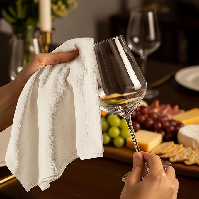 Utopia Kitchen Natural Flour Sack Towels [12 Pack - 28 x 28 Inch] 100% Cotton Tea Towels for Cleaning & Drying - Highly Absorbent Kitchen Dish Cloth