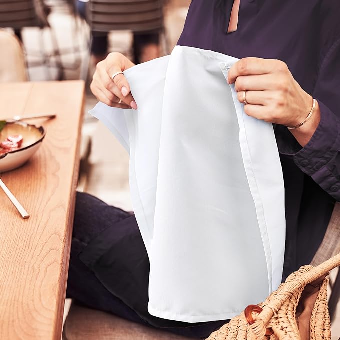 Utopia Home [288 Pack, White] Cloth Napkins 17x17 Inches, 100% Polyester Hemmed Edges, Washable and Reusable Ideal for Parties, Weddings and Dinners