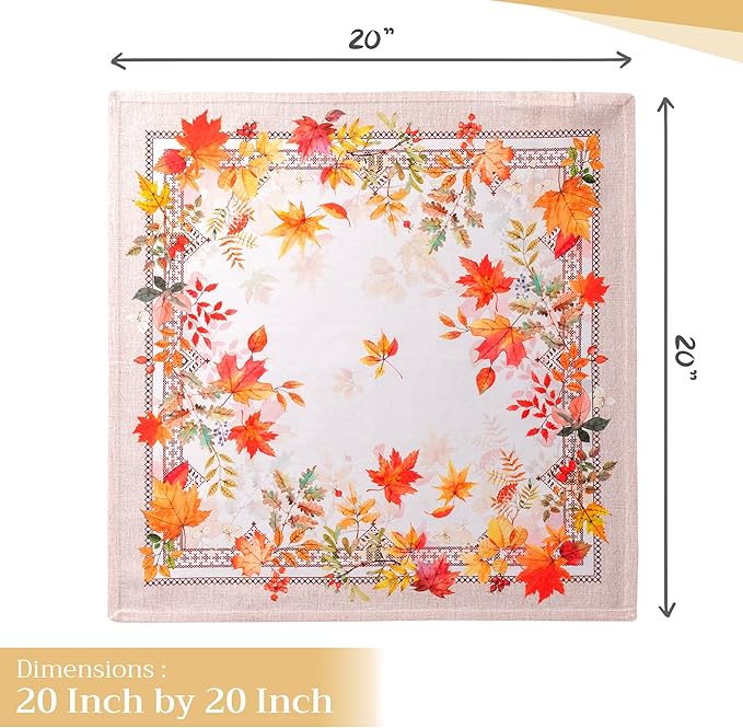 Maison d' Hermine Cloth Napkins Set of 4 100% Cotton for Thanksgiving Christmas Decorations Everyday Reusable Square Fall Napkins Cloth Washable Dinner Party (Amarante, 20"x20")