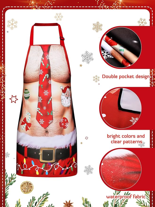 Geetery 4 Pcs Chicken Aprons for Women Rooster Print Apron Waterproof Adjustable for Kitchen Cooking