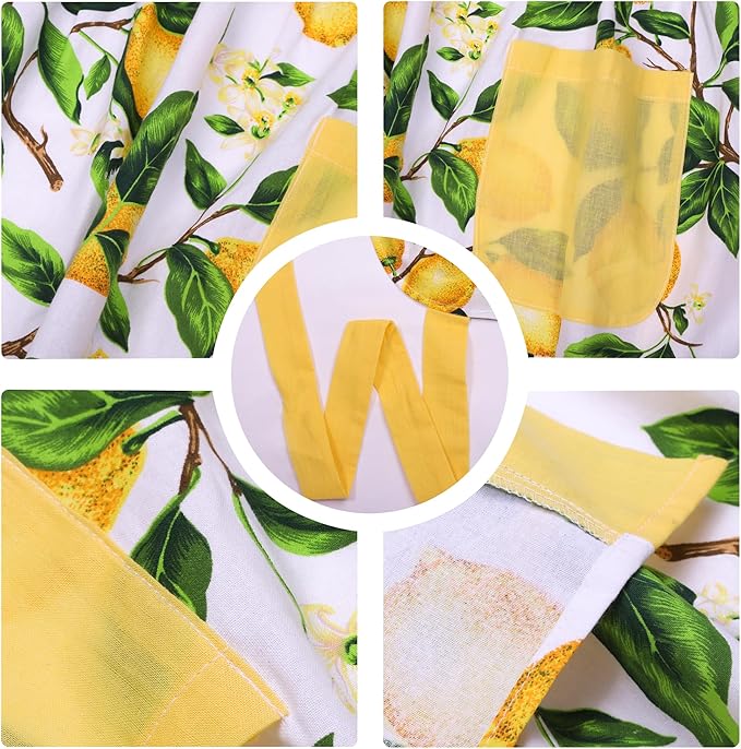 NEOVIVA Kitchen Aprons for Women with Pockets,Cooking Aprons for Women,Vintage Apron for Baking Gardening,Gifts for Mothers