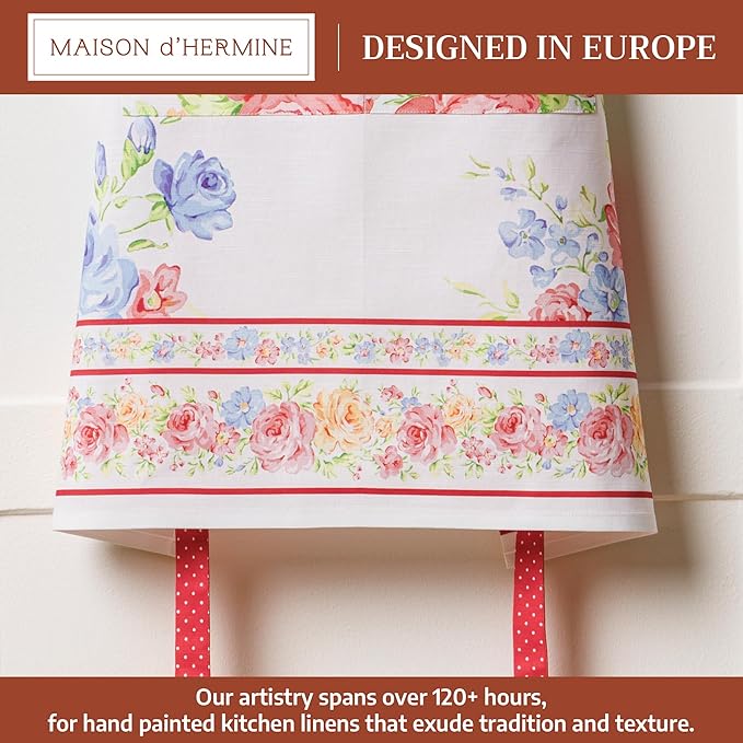 Maison d' Hermine 100% Cotton Apron for women with Pocket Kitchen Chef Apron for Men Cooking Mothers Day Gifts