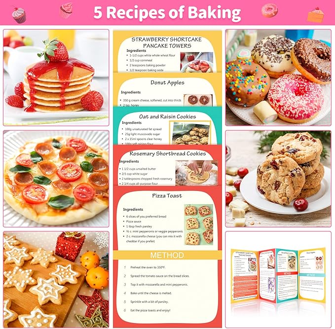 GIFTINBOX Kids Cooking and Baking Set, 54 PCS Complete Kit with Apron and Chef Hat, Real Cooking Utensils and Kitchen Accessories for Junior Chef, Ultimate Baking Gift for Girls Boys