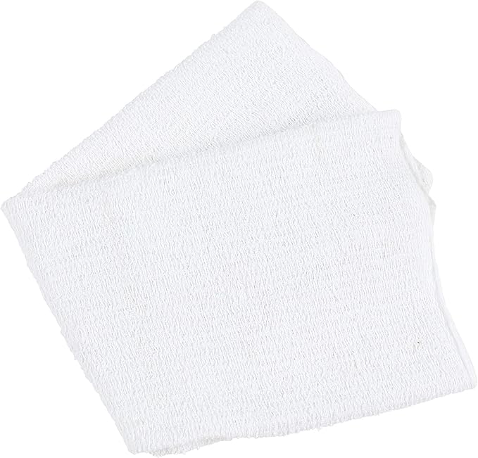 Arkwright Bar Mop Towels Bulk, Case of 60, 100% Cotton Kitchen Dishcloths, Absorbent Quick Dry Cleaning Cloths for Restaurant, Bar and Home Kitchen, 16 x 19 in, White