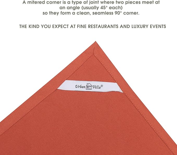 Urban Villa Kitchen Towels 100% Cotton Dish Towels for Kitchen(Set of 6) 20”x30” Dish Cloths Highly Absorbent Kitchen Linen Set with Hanging Loop Perfect for Drying Dishes Cleaning Hand Towels – Rust