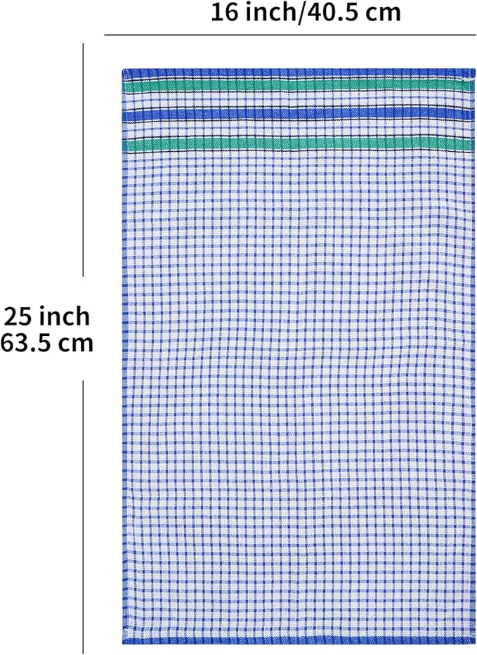 Large Kitchen Dish Towels, 16 Inch x 26 Inch Bulk Absorbent Cotton Kitchen Towels, 4 Pack Bright Colorful Tea/Bar Towel for Washing Drying Dishes and Household