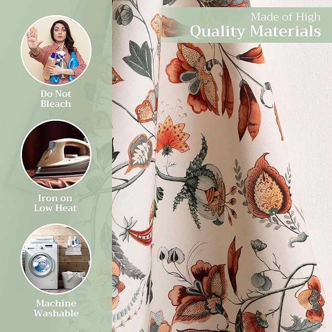 Maison d' Hermine Kitchen Towels Set of 3 100% Cotton 20" x 27.5" Reusable Cloth Tea Dish Towels Absorbent with Hanging Loop for Kitchen Dining Thanksgiving Christmas Decorations (Dalida)