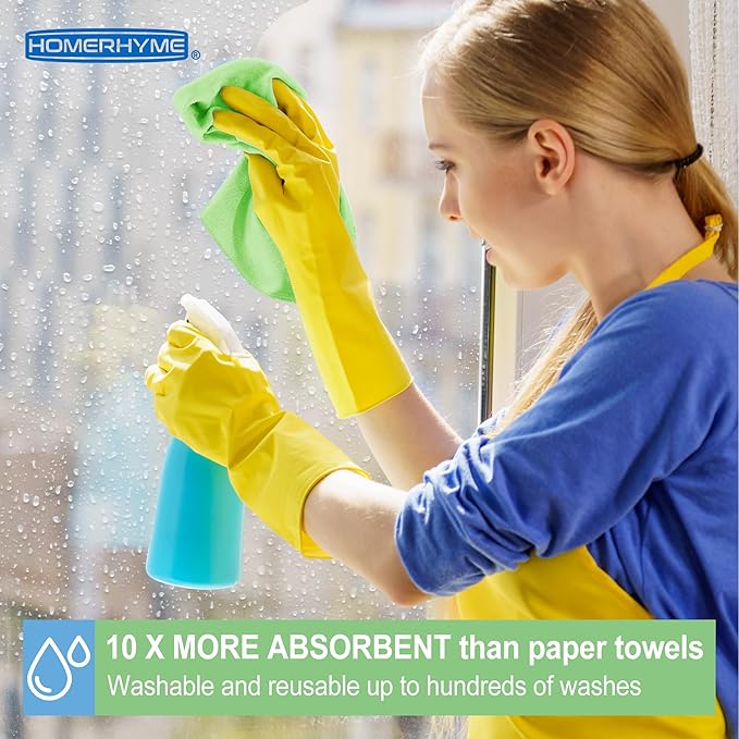 Microfiber Cleaning Cloth, 150 Pack Cleaning Rags,12" X 11" Lint Free Dish Towels Wash Cloths, Reusable Microfiber Towels for Home and Kitchen Bathroom Apartment Cleaning Supplies, Assorted