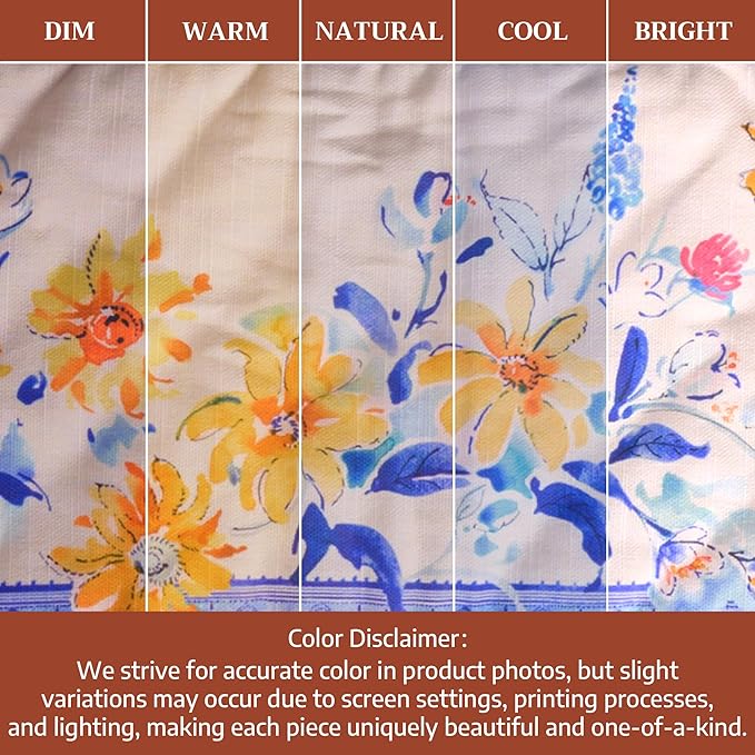 Maison d' Hermine Double Oven Mitts 100% Cotton 7"x35" Double Oven Mitt Heat Resistant BBQ Cooking Gloves with Loop Baking Grilling Gifts for Mothers Day Spring Summer (Girassol)