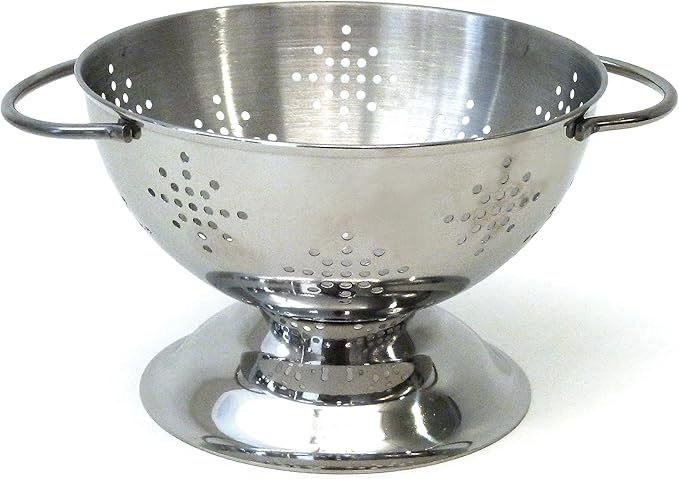 RSVP International Endurance Kitchen Collection Colander Strainer, Mini, Pierced Stainless Steel