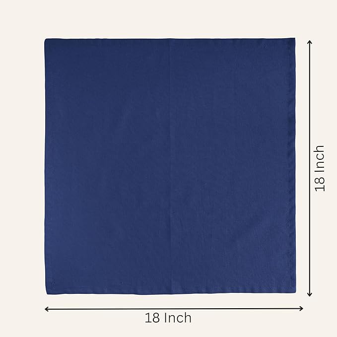 FINGERCRAFT Dinner Cloth Napkins, Cotton Linen Blend Mitered Corner Napkins Cloth 4 Pack Natural Premium Quality for Every Day Use, Parties, Easter, Weddings, 18x18 inch Bellwether