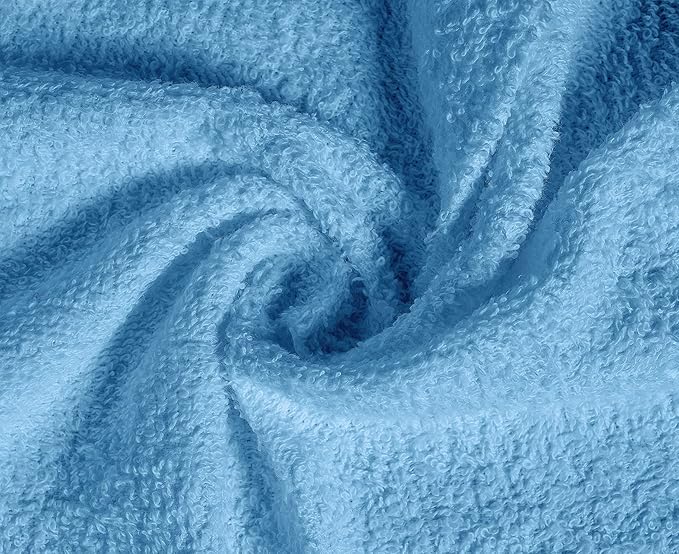 Softolle 100% Cotton Washcloths 24 Pack (12x12 Inches) Soft, Highly Absorbent Washcloth, Face Towels, Wash Cloths for Face, Ring Spun, Bulk Pack (Electric Blue, 60 Pack)
