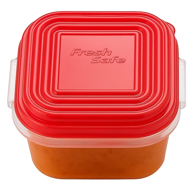 ARSUK Baby Food Containers (4oz/120ml, 8 Pack) - Small Plastic Containers with Lids - Toddler Snack Containers - Reusable Freezer Safe Food Storage Jars - BPA-Free, Leakproof & Microwave Safe