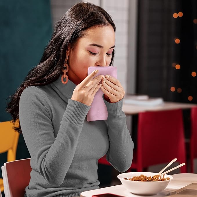 Utopia Kitchen Pink Cloth Napkins [12 Pack, 18x18 Inch] Absorbent Cotton Blend Washable and Reusable for Dinner, Restaurant, Lunch, Wedding and Hotel