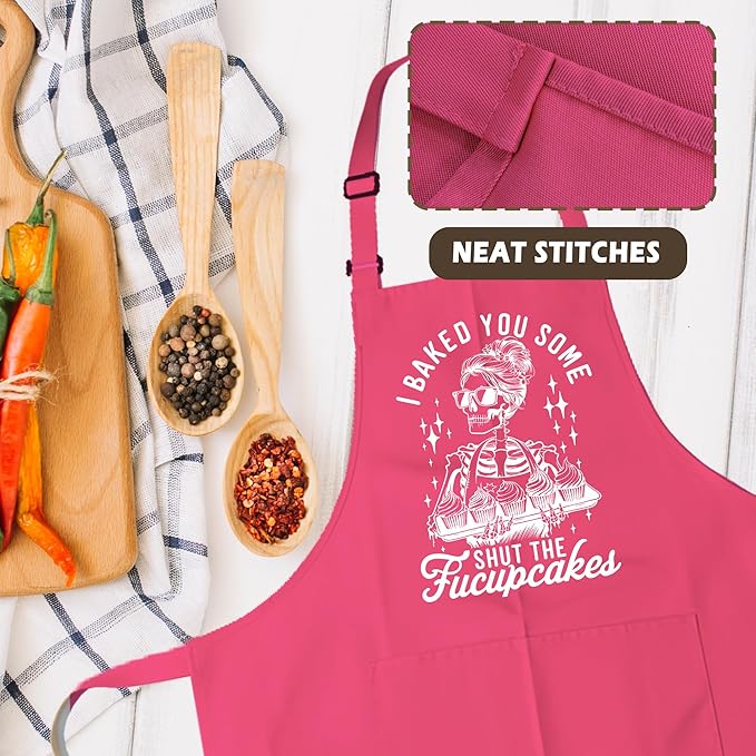 Funny Aprons for Women - Baking Gift for Women, Mothers Day Christmas Birthday Gifts, Perfect for Cooking, Bartending
