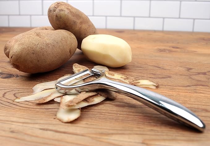 RSVP International Vegetable Peelers and Slicing Kitchen Collection, Y-Shaped Peeler, Stainless Steel